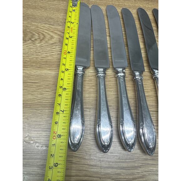 Vintage Gorham Dinner Knives Silver/silver Plated ? Handle ~ Set Of 7 - Picture 8 of 9